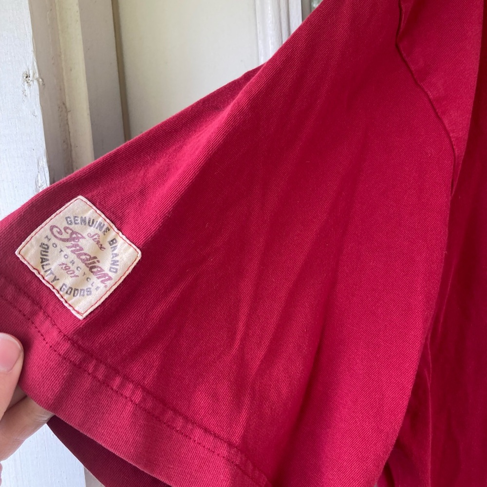 Indian Scout Red Men's T-Shirt 2XL - Picture 3 of 11